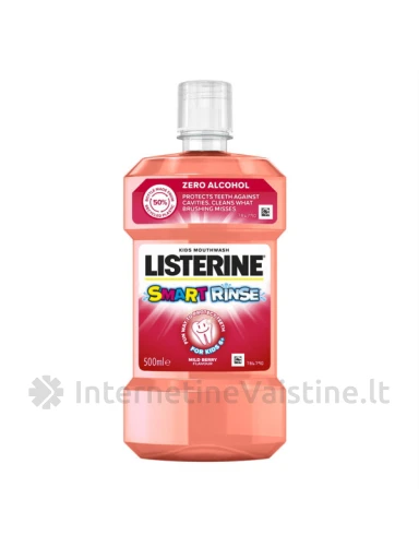 LISTERINE SMART RINSE, burnos skalavimo skystis vaikams, 500 ml, Vnt | internetinevaistine.lt