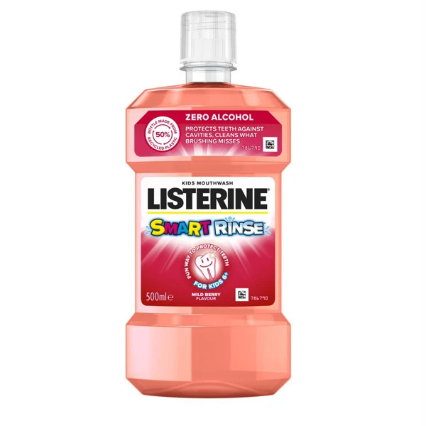 LISTERINE SMART RINSE, burnos skalavimo skystis vaikams, 500 ml