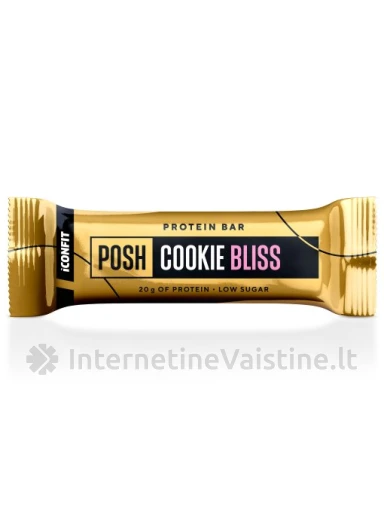 ICONFIT Posh batonėliai baltym. Cookie Bliss, 55 g | internetinevaistine.lt