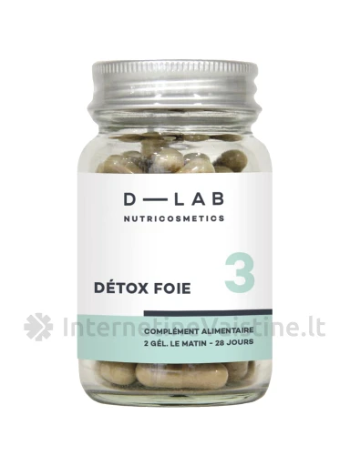 D-LAB Nutricosmetics – Maisto papildas kepenų detoksikacijai ,,Detox Foie“, N1 | internetinevaistine.lt
