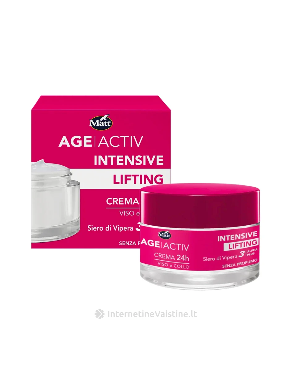 MATT Intensive Lifting kremas veidui ir dekolte 24h, 50 ml, 50 ml | internetinevaistine.lt