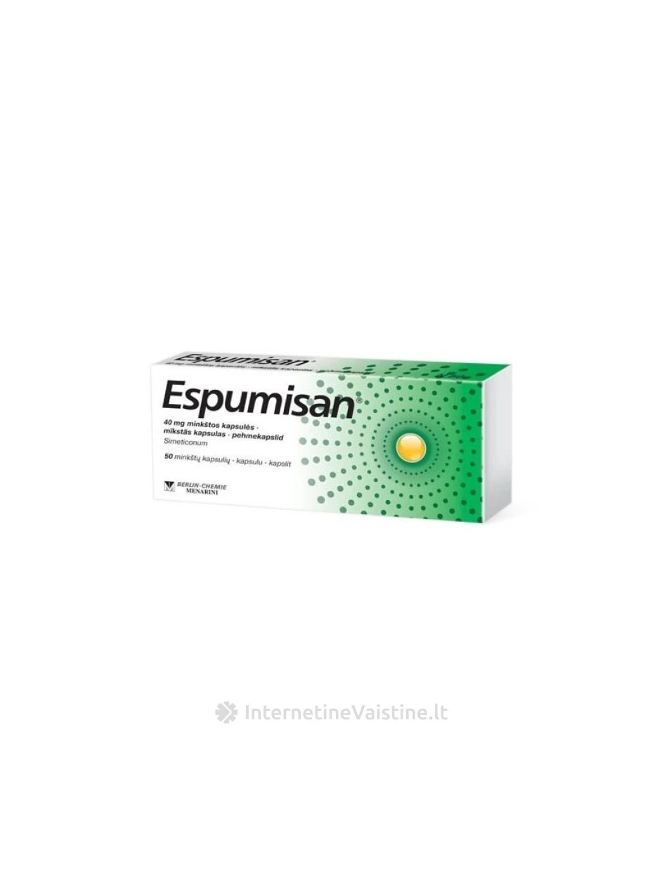 ESPUMISAN 40MG CAPS. N50 | internetinevaistine.lt