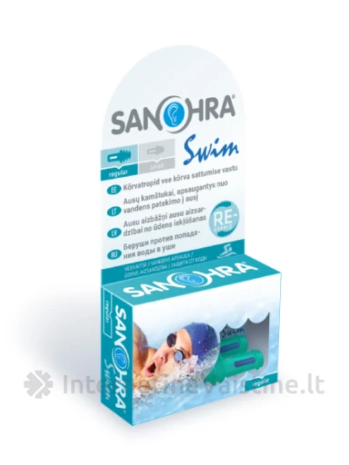 Ausų kištukai plaukiojimui Sanohra swim adult, N2 | internetinevaistine.lt