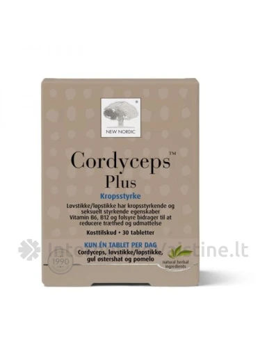NEW NORDIC Cordyceps Plus tab. N30 | internetinevaistine.lt