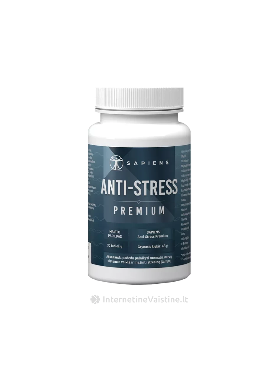 SAPIENS Anti-Stress Premium tab. N30 | internetinevaistine.lt