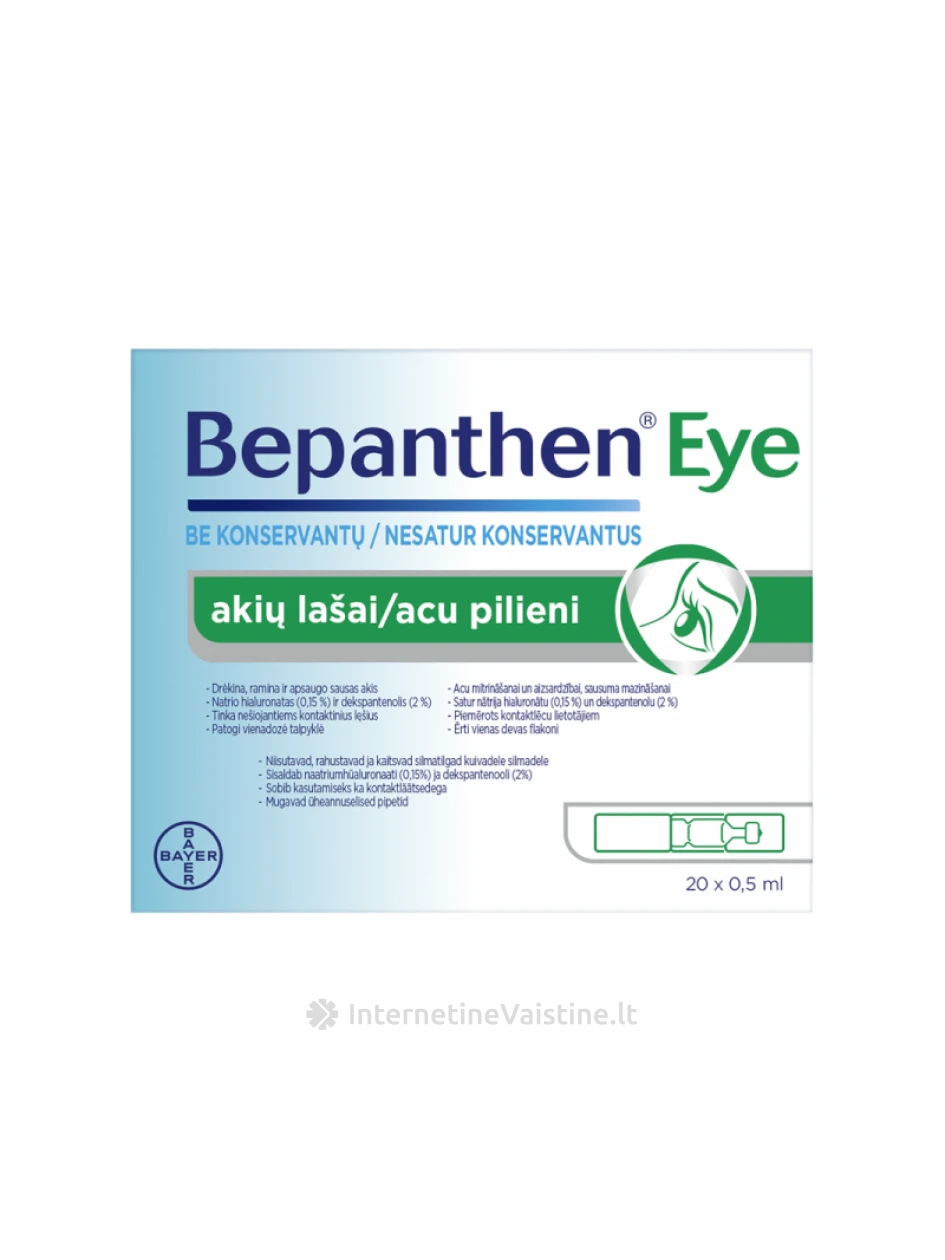 BEPANTHEN EYE AKIŲ LAŠAI 0.5ML N20 | internetinevaistine.lt