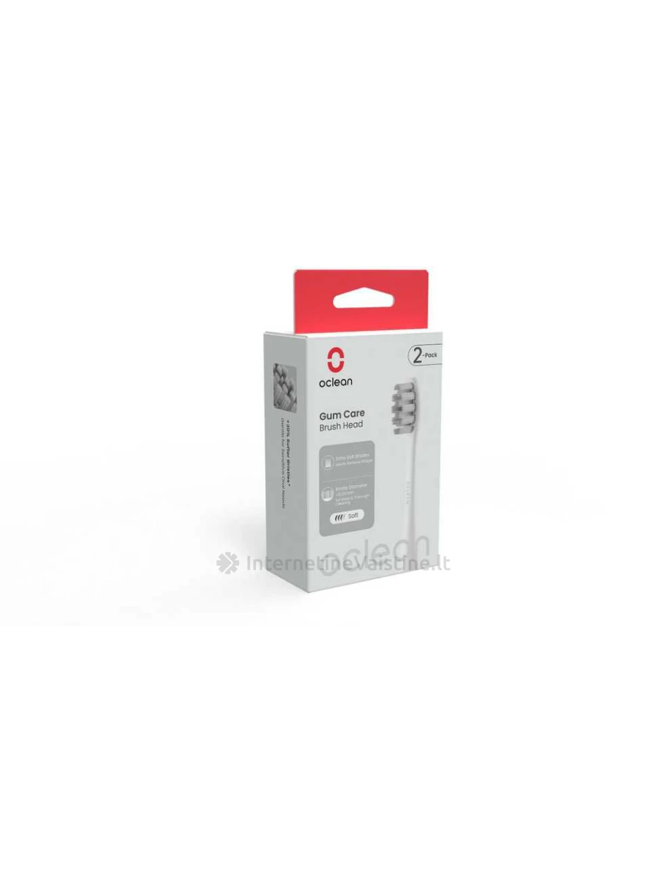 OCLEAN Professional Gum Care Brush Head P1C12 W02 2 pcs White elektrinui dantų šep. galvutės N2 | internetinevaistine.lt