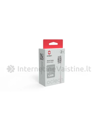 OCLEAN Professional Gum Care Brush Head P1C12 W02 2 pcs White elektrinui dantų šep. galvutės N2 | internetinevaistine.lt