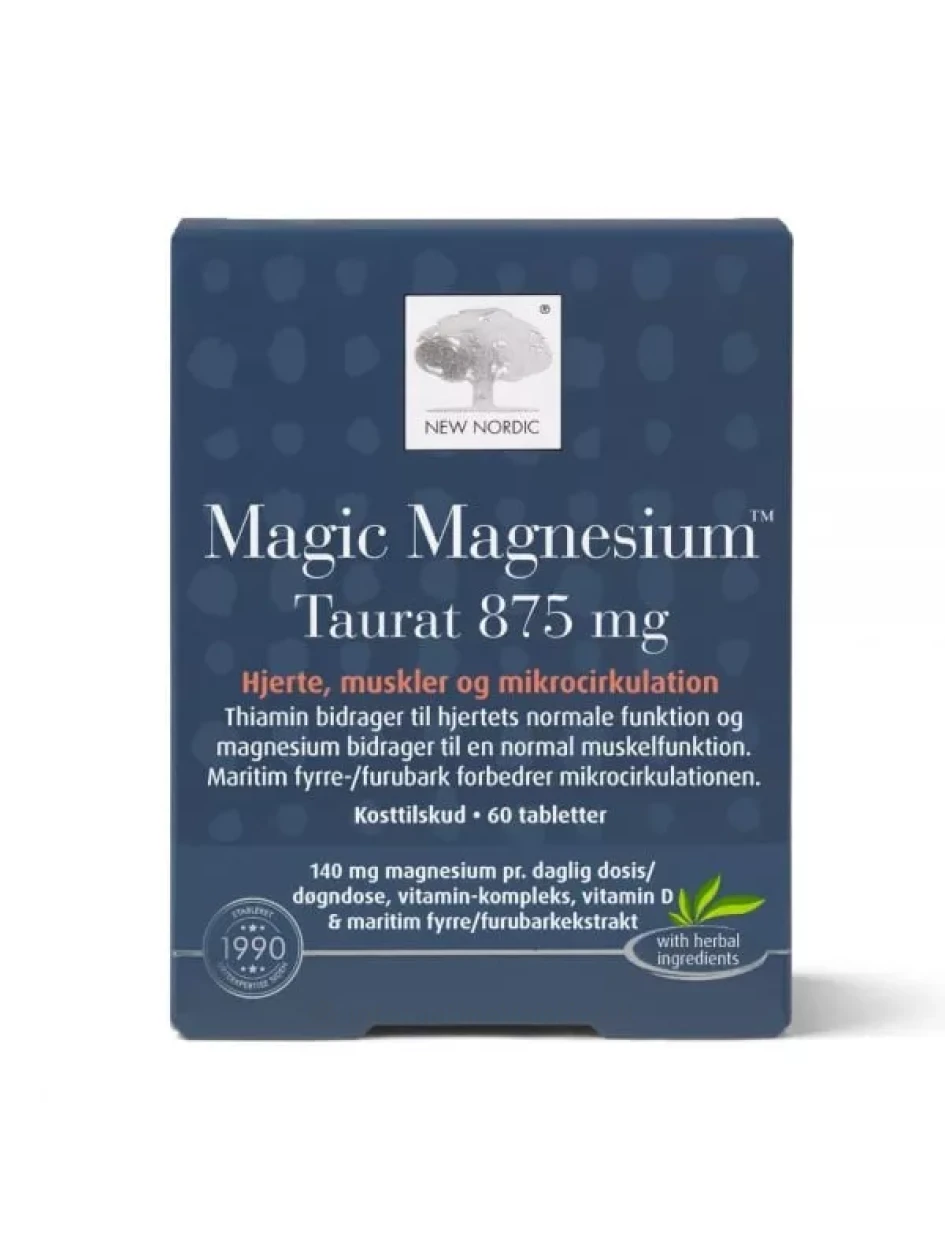NEW NORDIC maisto papildas MAGIC MAGNESIUM TAURAT, 60 tab. | internetinevaistine.lt