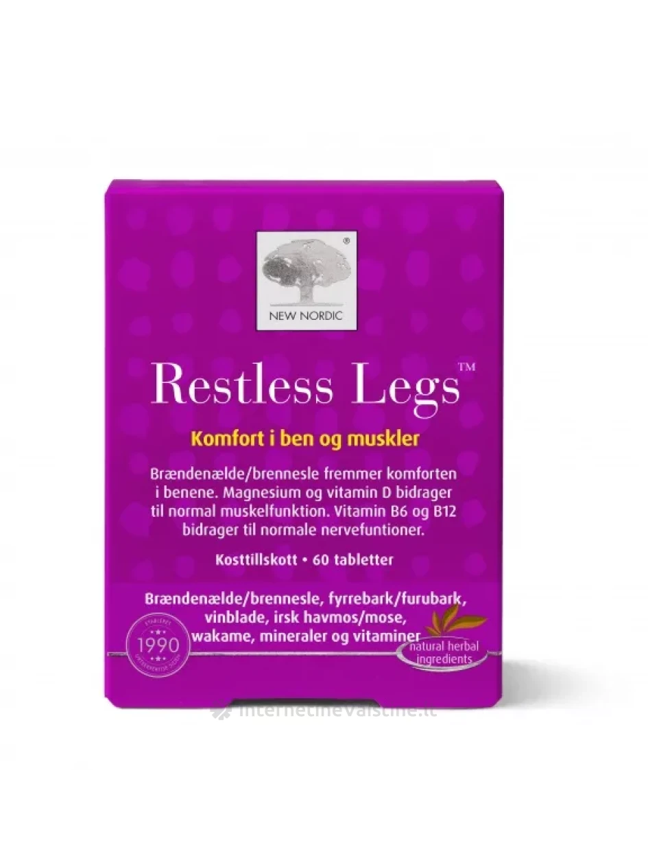 NEW NORDIC Restless Legs tab. N60, 60 vnt. | internetinevaistine.lt