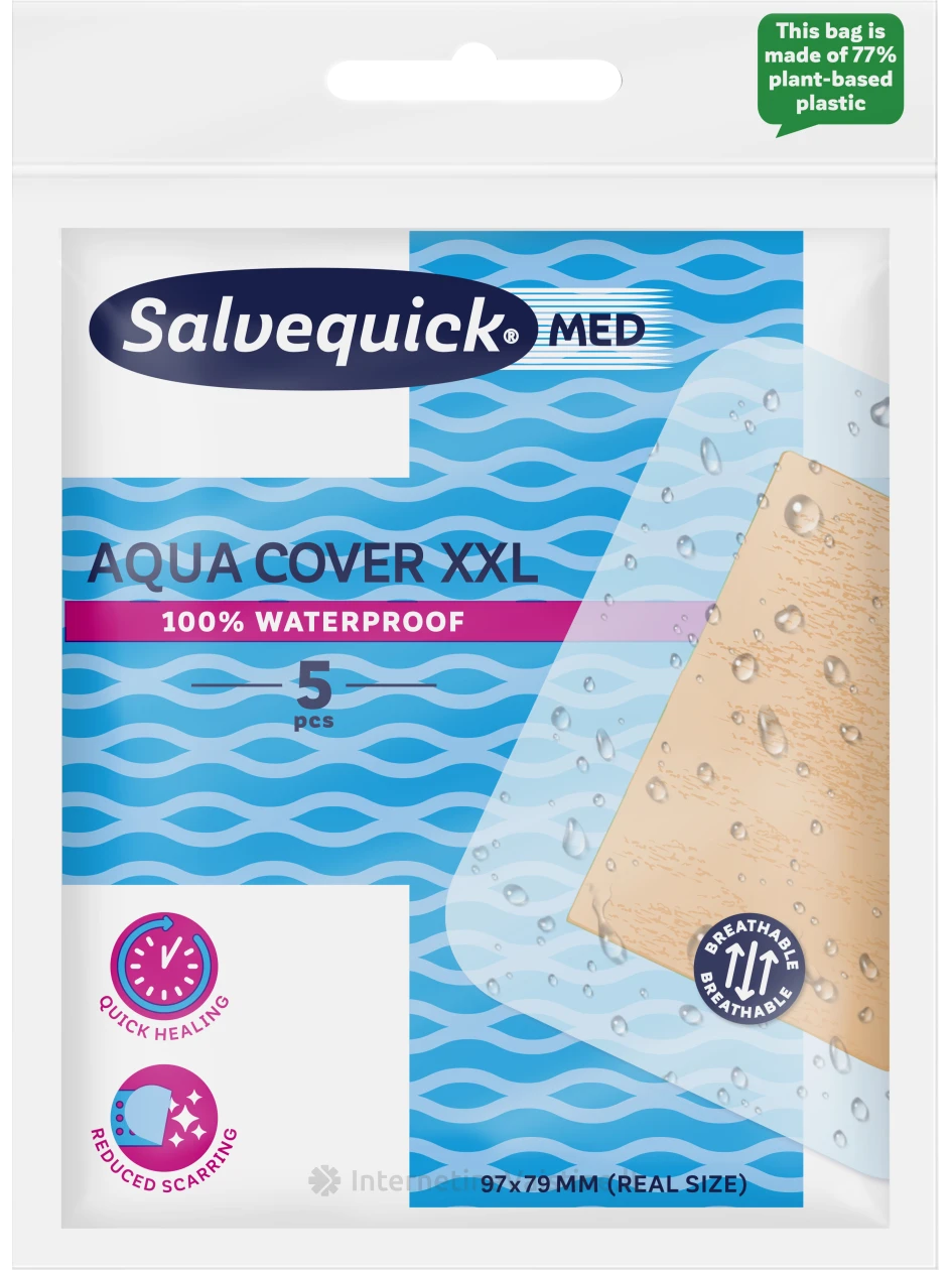 SALVEQUICK  greito naudojimo tvarsčiai Aqua Cover XXL N5, N5 | internetinevaistine.lt
