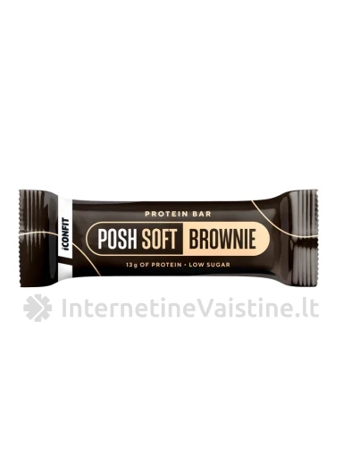 ICONFIT Posh Soft batonėliai baltym. Brownie, 40 g | internetinevaistine.lt
