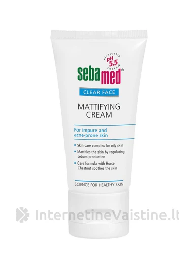 SEBAMED CLEAR FACE kremas matinio efekto riebiai odai, 50 ml | internetinevaistine.lt