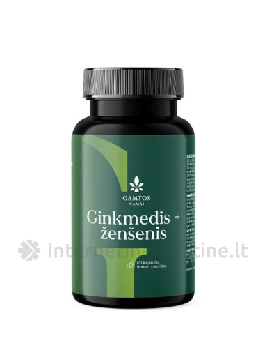 GINKMEDIS+ŽENŠENIS kaps. N60 | internetinevaistine.lt