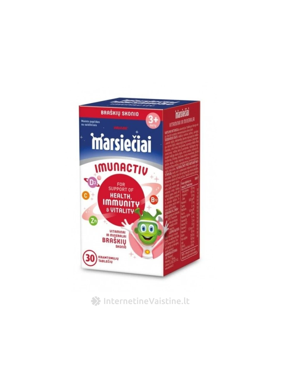 MARSIEČIAI IMUNACTIV BRAŠK.SK. TAB. N30, N30 | internetinevaistine.lt