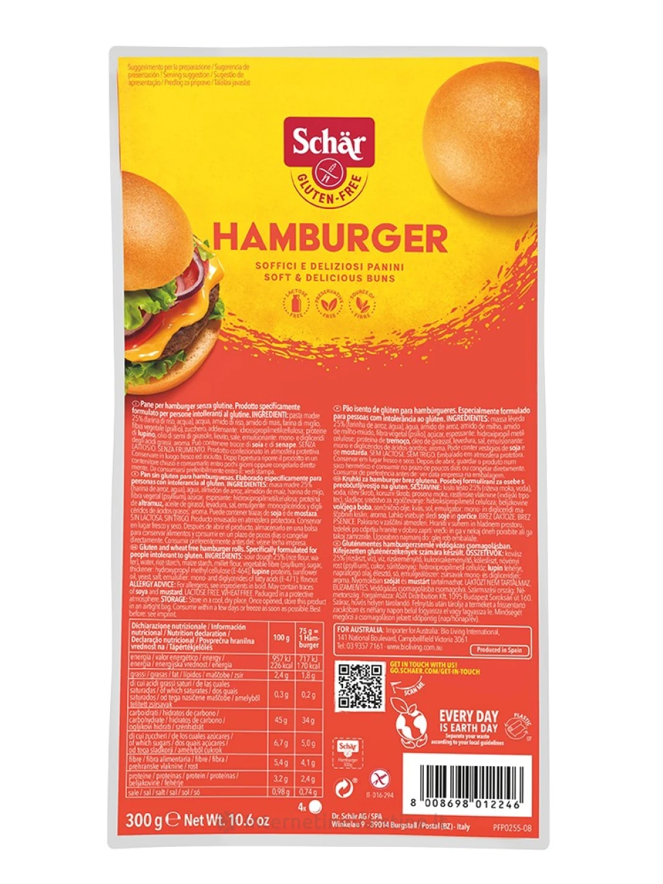 Schär HAMBURGER - bandelės hamburgeriams be glitimo, 300g | internetinevaistine.lt
