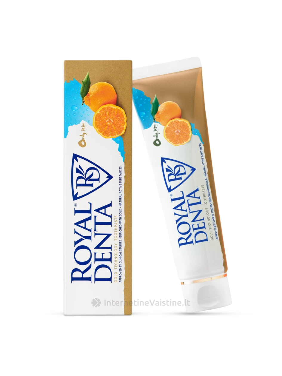ROYAL DENTA dantų pasta probleminių dantų ir dantenų būklei gerinti JEJU, citrusų skonio, 130 g, 130 g | internetinevaistine.lt