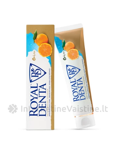 ROYAL DENTA dantų pasta probleminių dantų ir dantenų būklei gerinti JEJU, citrusų skonio, 130 g, 130 g | internetinevaistine.lt