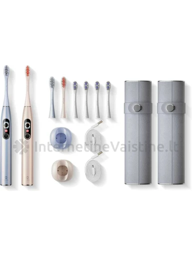 OCLEAN elektrinių dantų šepetėlių rinkinys X Pro Digital Duo Set Gold+Silver, Vnt | internetinevaistine.lt