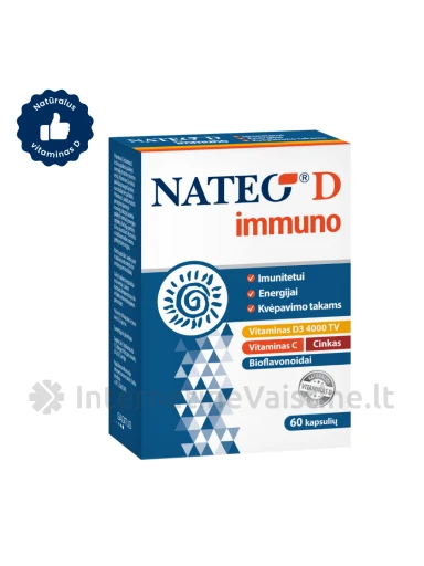 NATEO® D immuno IU4000, 60 kapsulių, 60 kapsulių | internetinevaistine.lt