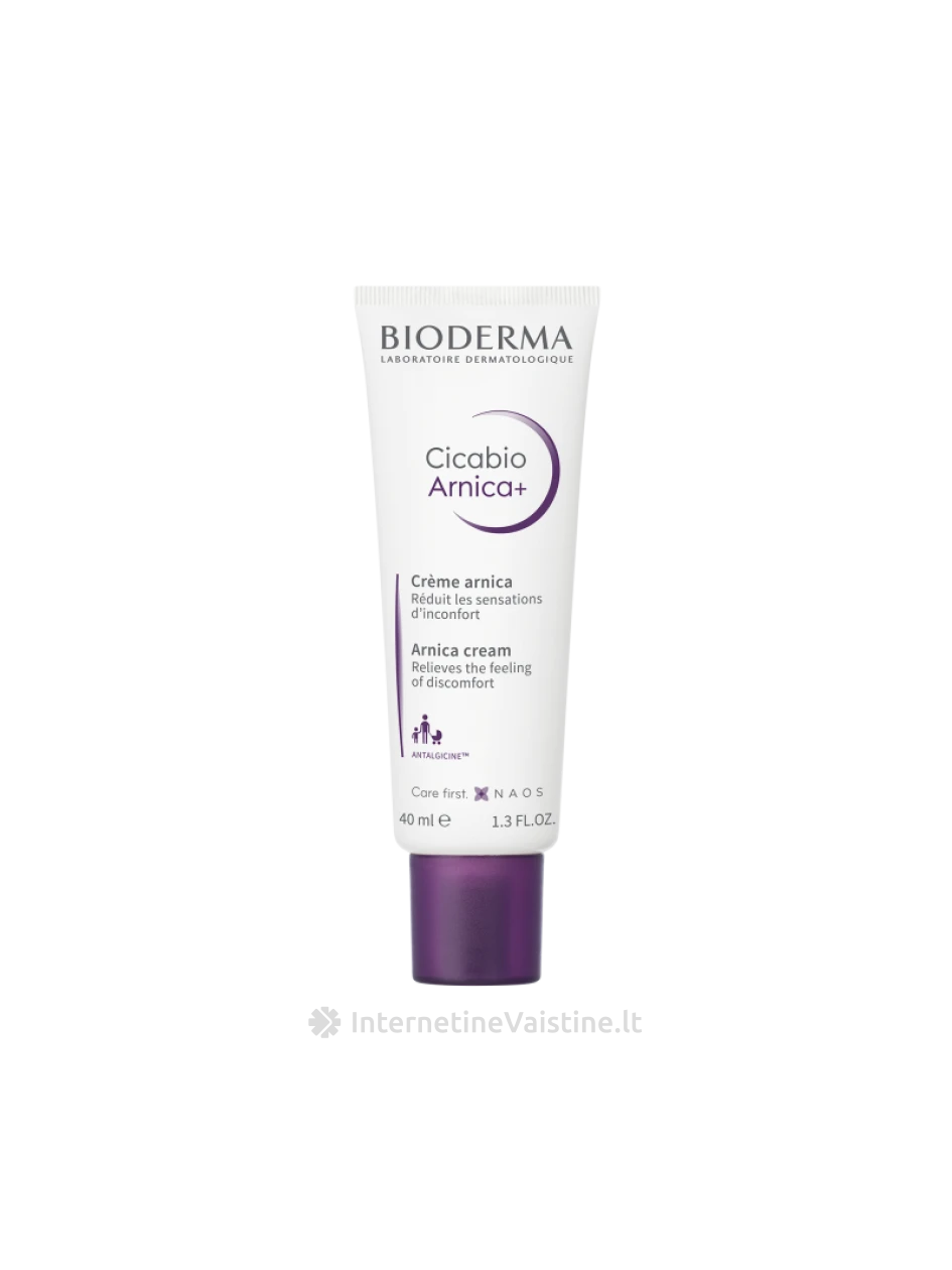 CICABIO Arnica+ kremas mėlynių/sumušimų priež., 40 ml, N1 | internetinevaistine.lt