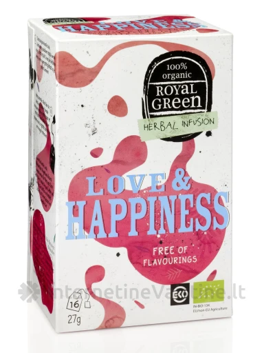ROYAL GREEN BIO Love & Happiness arbata 1,7g N16, N16 | internetinevaistine.lt