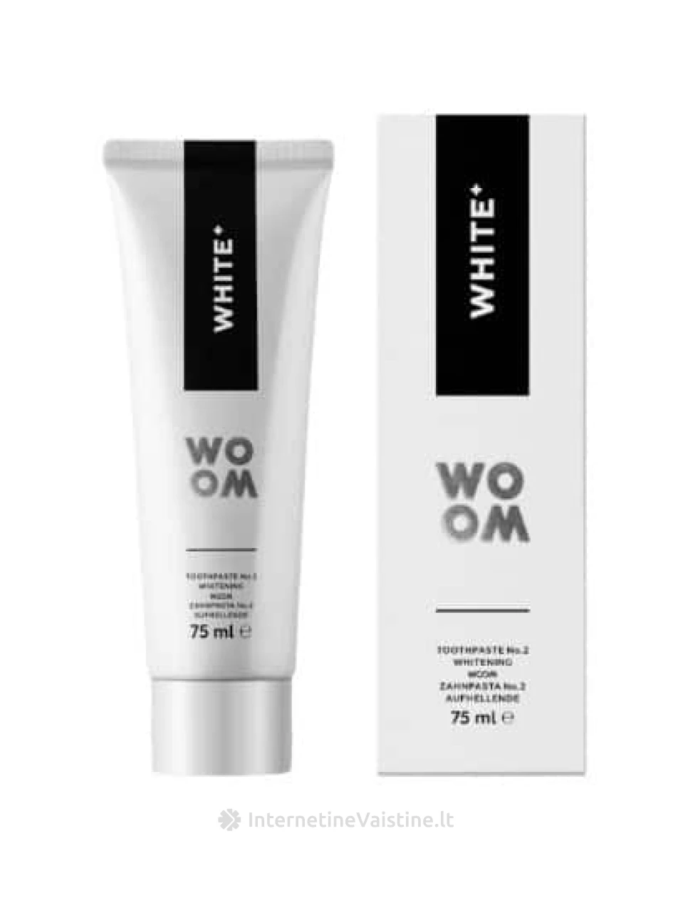 WOOM balinamoji dantų pasta WHITE+, 75 ml, Vnt | internetinevaistine.lt