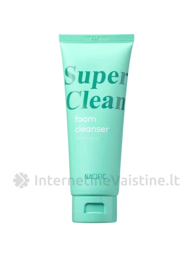 NACIFIC Super Clean Foam Cleanser prausiamosios veido putos, 100 ml, Vnt | internetinevaistine.lt