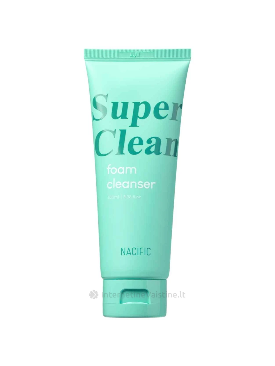 NACIFIC Super Clean Foam Cleanser prausiamosios veido putos, 100 ml, Vnt | internetinevaistine.lt