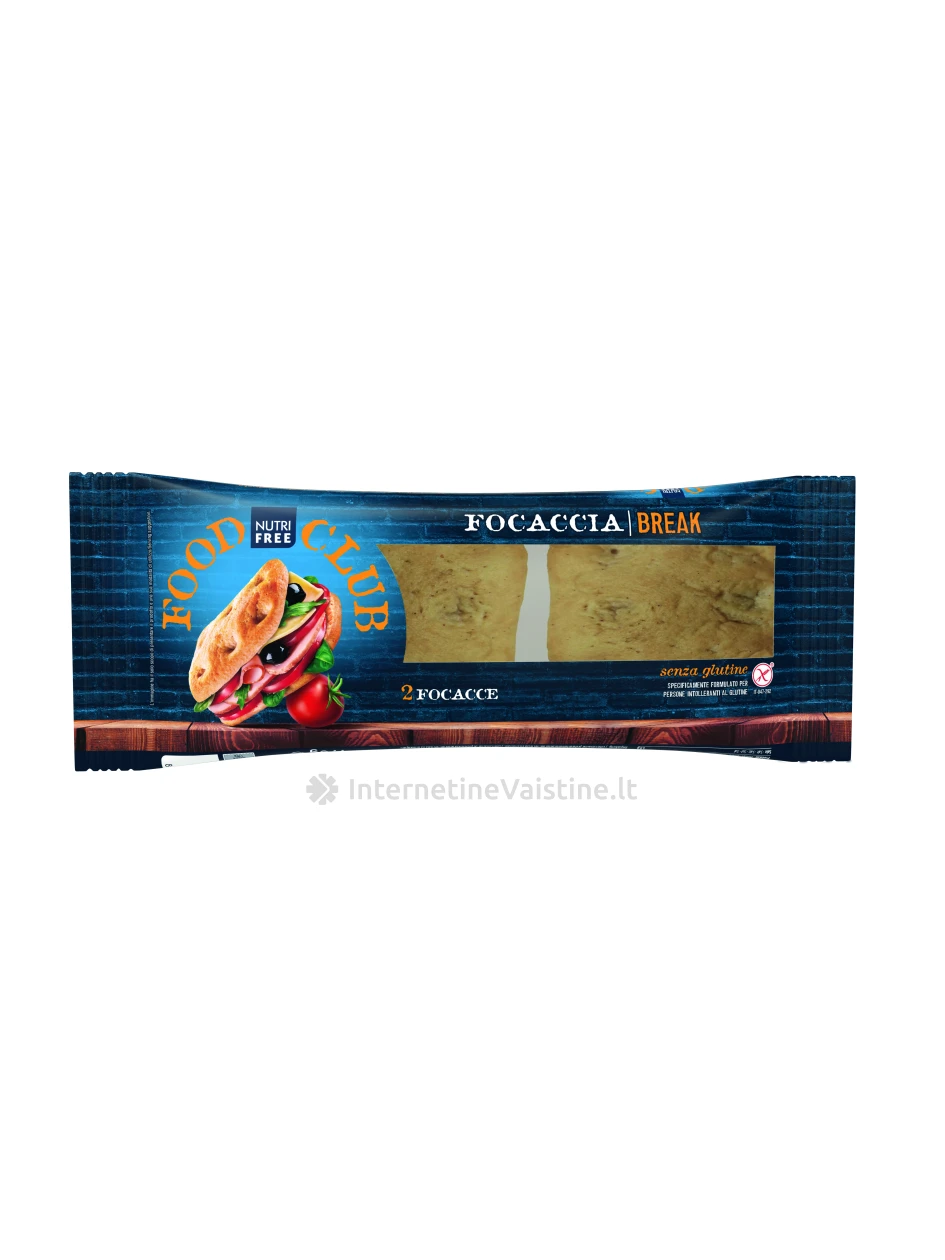 NUTRIFREE  FOCACCIA BREAK - itališka duonelė be glitimo, 170g | internetinevaistine.lt