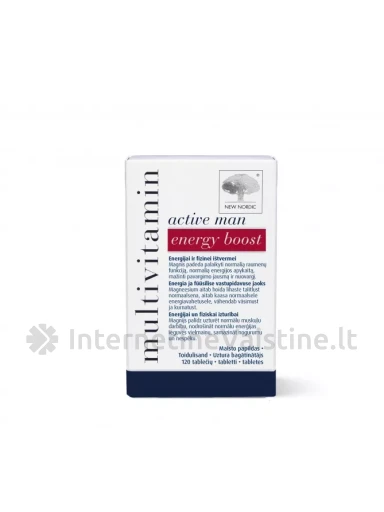 NEW NORDIC MULTIVITAMIN Active Man Energy Boost tab. N120 | internetinevaistine.lt