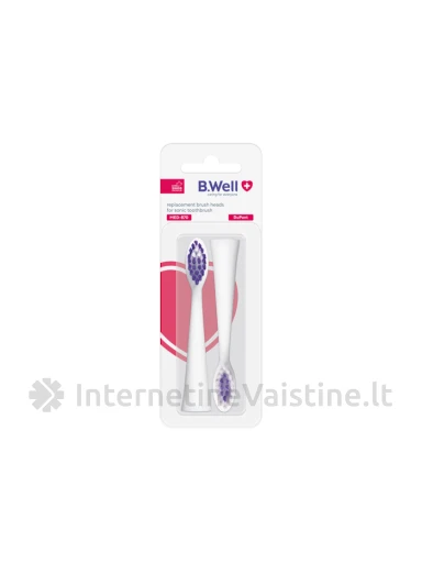 B. WELL dantų šepetėlio galvutės MED-870, balta spalva N2 | internetinevaistine.lt