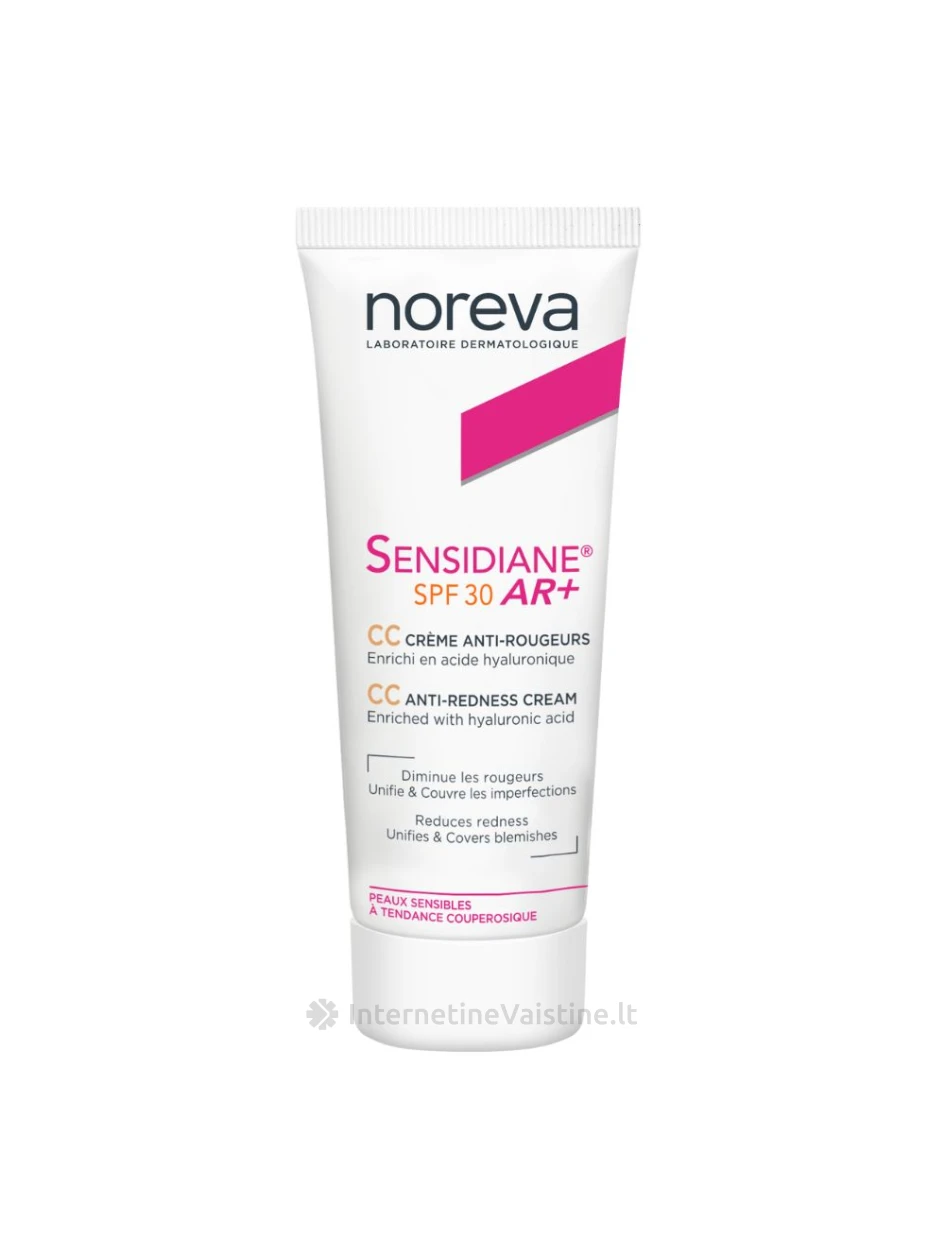 NOREVA SENSIDIANE AR+ CC Veido raudonį mažinantis toninis CC kremas SPF30, 40 ml, Vnt | internetinevaistine.lt