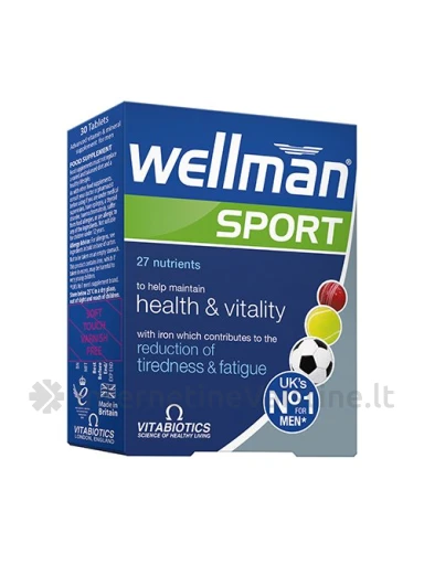 WELLMAN SPORT, 30 tablečių | internetinevaistine.lt