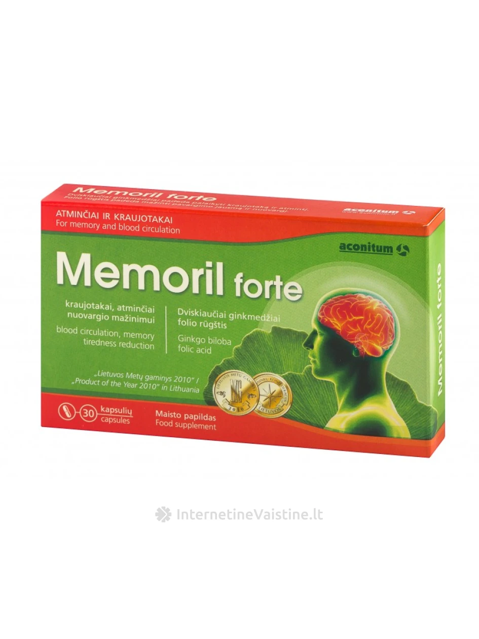 MEMORIL FORTE kaps. N30 | internetinevaistine.lt