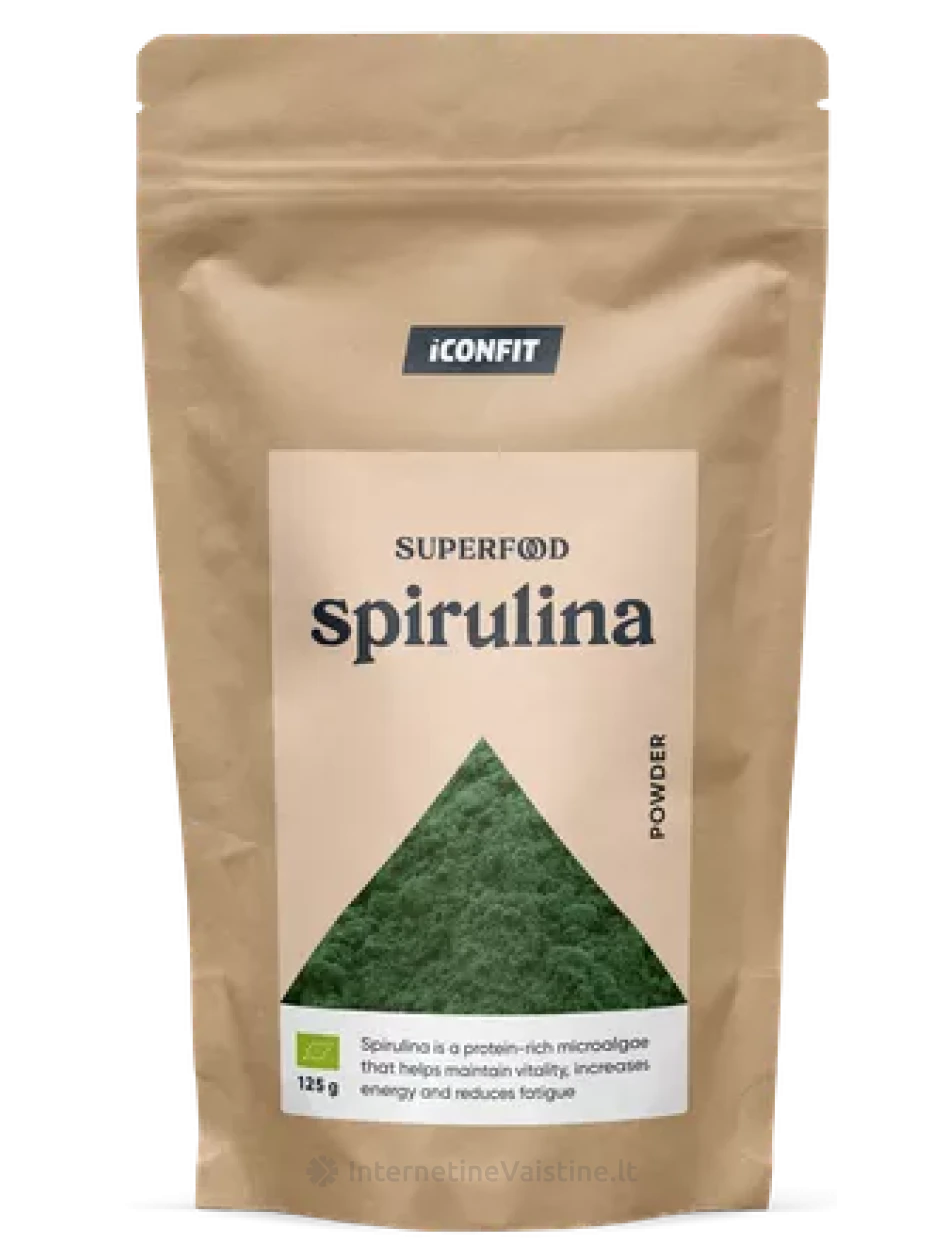 ICONFIT ekolog. spirulinos milt., 125 g, 125 g | internetinevaistine.lt