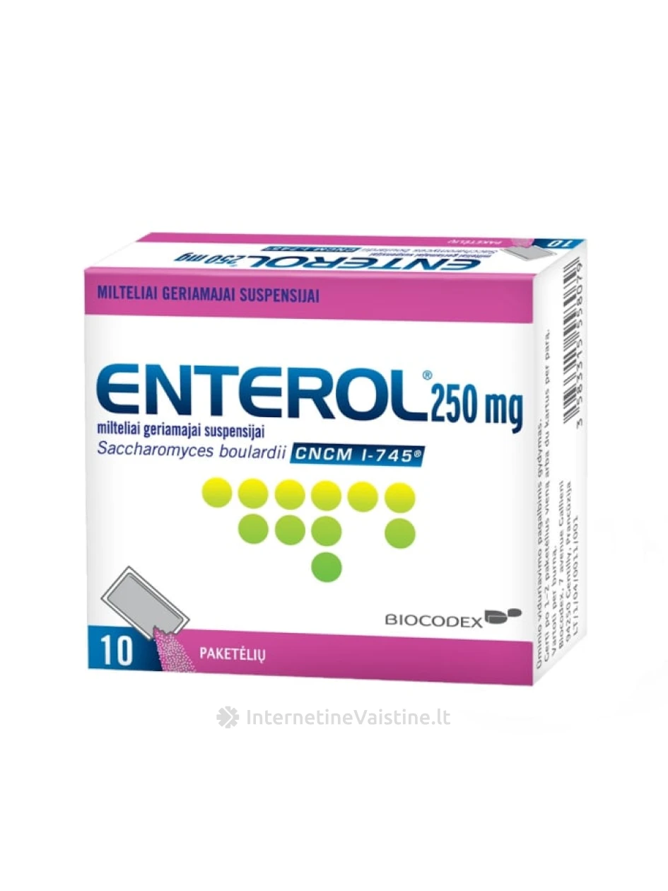 Enterol, 250mg, milteliai geriamajai suspensijai, N10 | internetinevaistine.lt