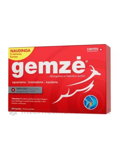 CEMIO maisto papildas GEMZĖ, 60 kapsulių | internetinevaistine.lt