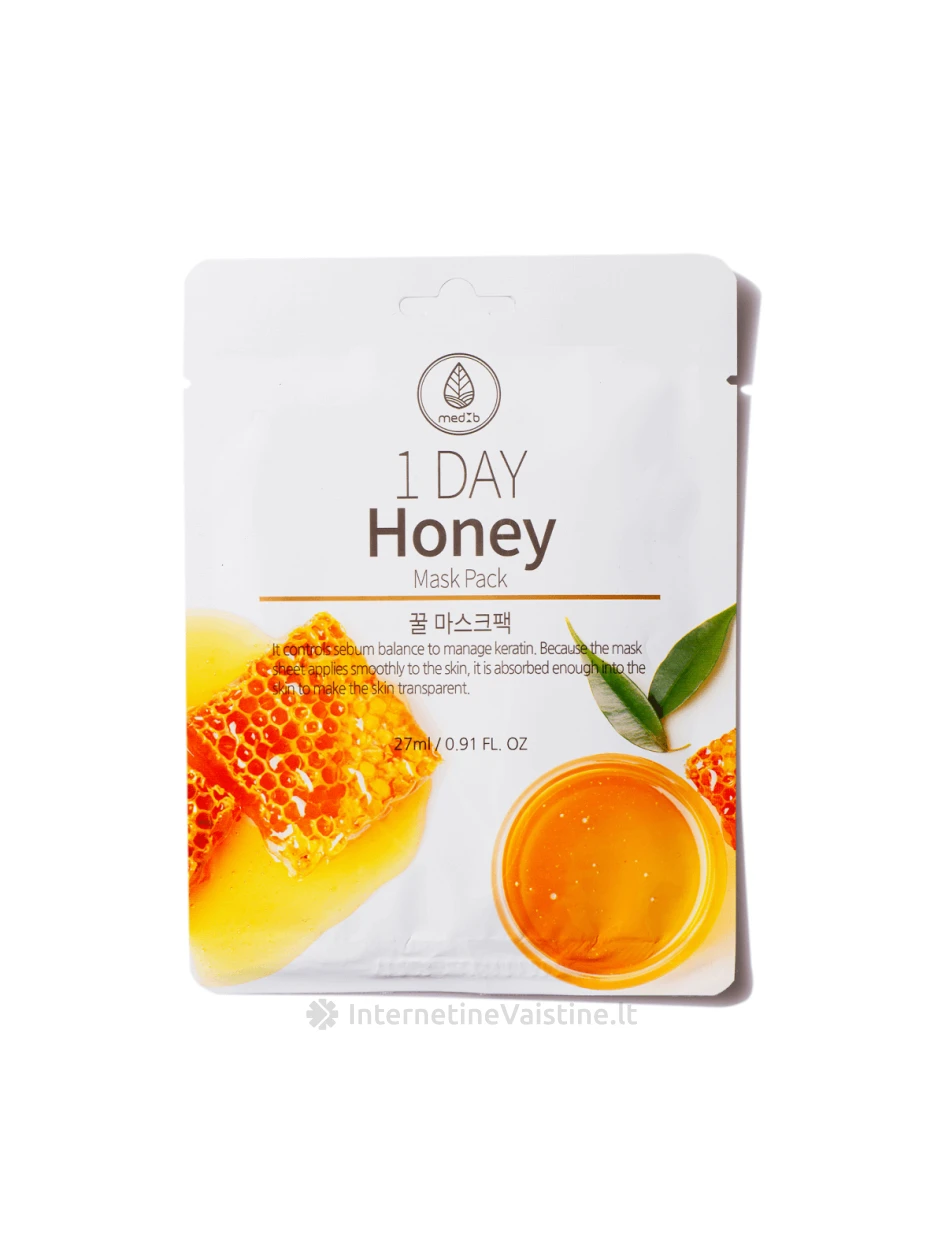 MedB Lakštinė kaukė su medumi, 28g, Vnt | internetinevaistine.lt