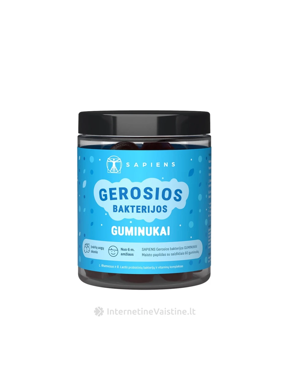 SAPIENS Gerosios bakterijos guminukai N60 | internetinevaistine.lt