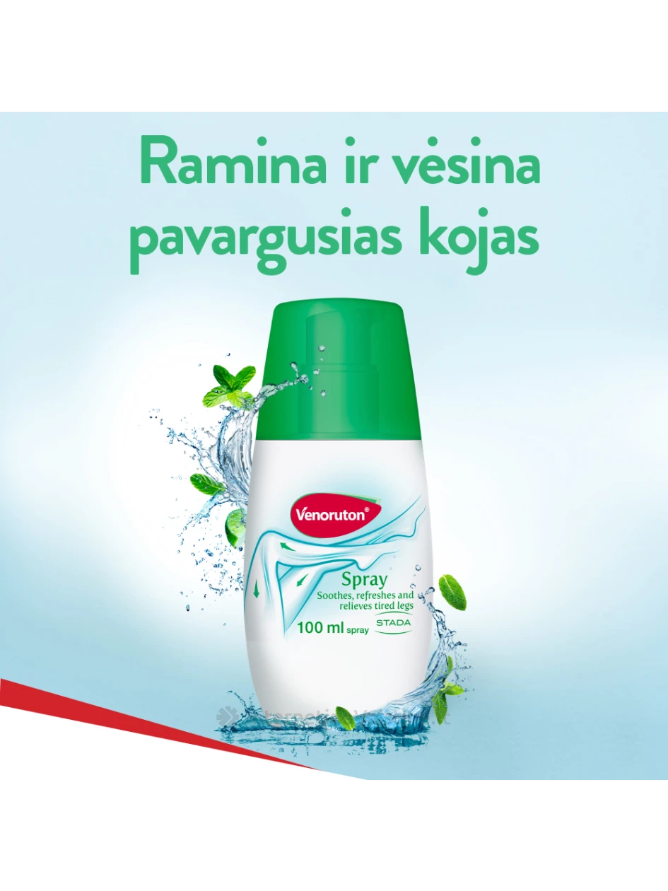 VENORUTON Spray purškalas kojoms, 100 ml | internetinevaistine.lt
