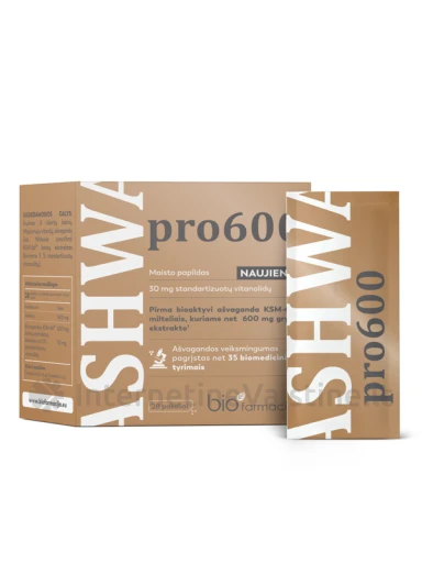 BIOFARMACIJA AŠVAGANDA 600mg milt. N28 | internetinevaistine.lt