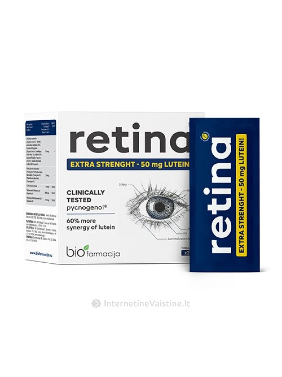 RETINA, milteliai, 28 pakeliai | internetinevaistine.lt