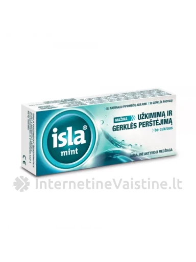 ISLA MINT pastilės gerklei, 30 pastilių | internetinevaistine.lt