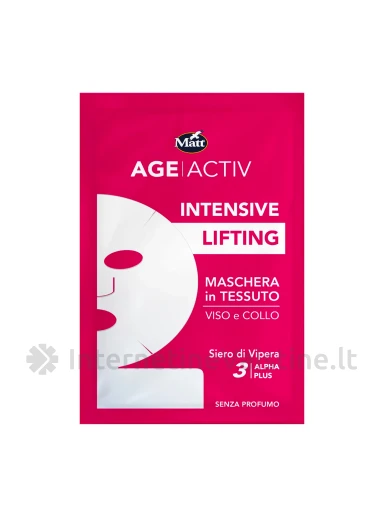MATT Intensive Lifting vienkartinė kaukė veidui, 1 vnt. | internetinevaistine.lt
