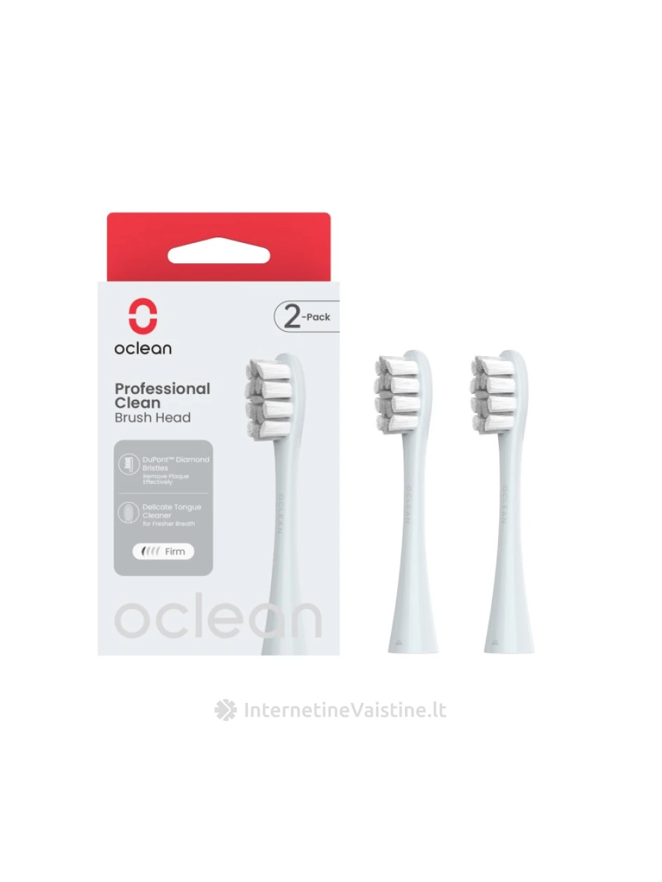 OCLEAN Professional Clean P1C9 Silver elektrinio šepetėlio galvutės N2 | internetinevaistine.lt