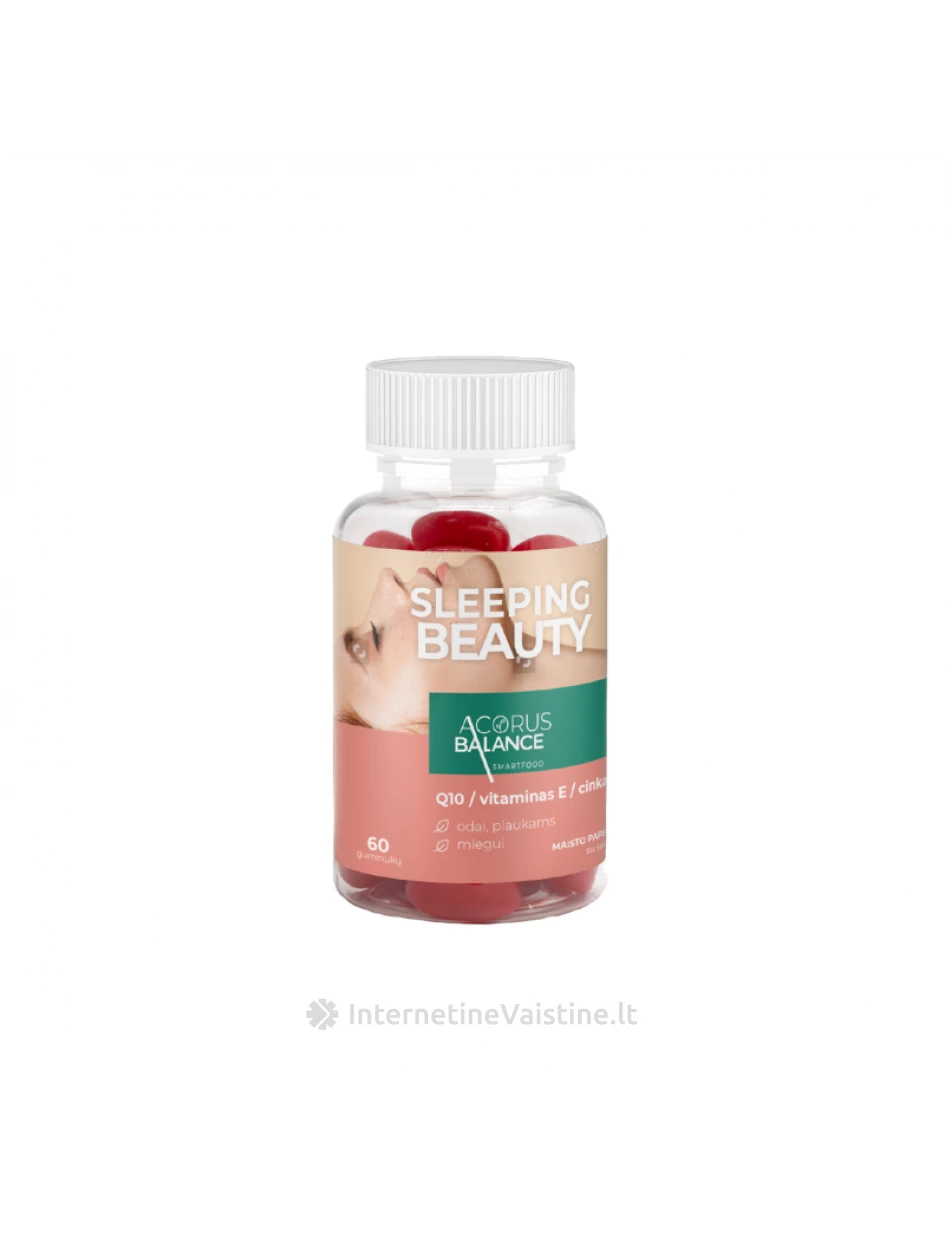 Acorus Balance SLEEPING BEAUTY GUMMIES + melaoninas 2.5g N60 | internetinevaistine.lt