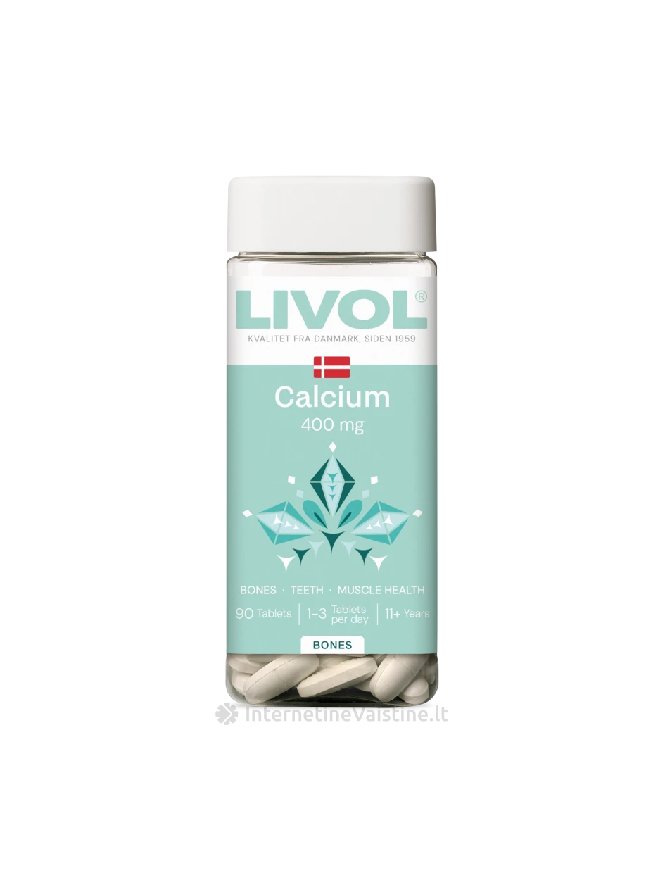 LIVOL Calcium 400 mg, 90 tablečių | internetinevaistine.lt