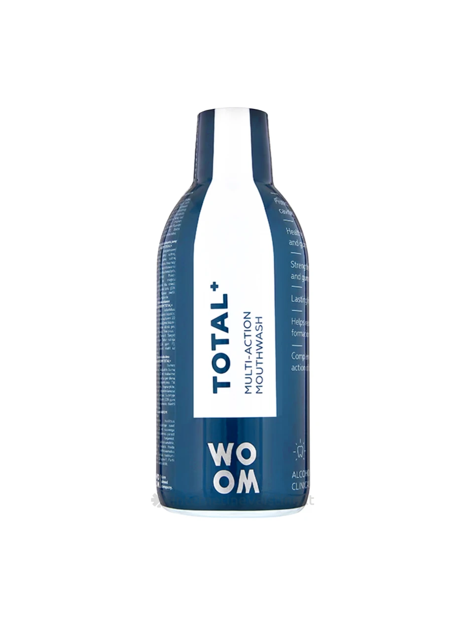 WOOM daugiafunkcis burnos skalavimo skystis TOTAL +, 500 ml, Vnt | internetinevaistine.lt