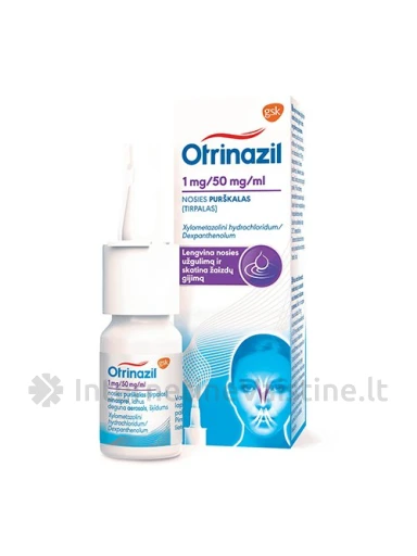 OTRINAZIL 1mg/50mg/ml nosies puršk., 10ml, Vnt | internetinevaistine.lt